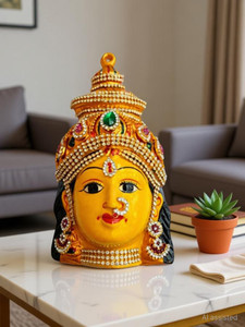 SVC Handicrafts Stone for Pooja / Varalakshmi Amman Face idol Decorative Showpiece  -  20 cm