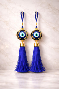 Akshita Premium Evil Eye Hanging Combo Pack of 2 for Home & Car Decorative Showpiece  -  30 cm