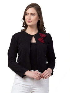 Moshe 3/4th Sleeve Solid Women Jacket