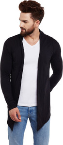 Trendolo Solid Collared Neck Casual Men Black Sweater