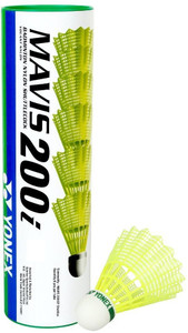 YONEX MAVIS 200i ORIGINAL नायलॉन शटल  - पीला
