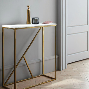 Ashutosh Crafting Engineered Wood Side Table for Living Room Hall Bedroom Office Metal Console Table