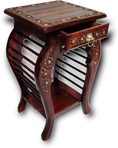 manzees Beautiful Premium Bed Side Table | Bedroom Table with Drawer | Side Table Solid Wood Bedside Table
