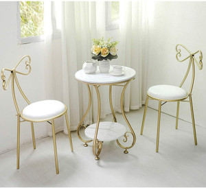 MODERN CRAFTHOUSE Modern Double Top Round Coffee Table | Side Table | Centertable | Beside Table Metal Bedside Table