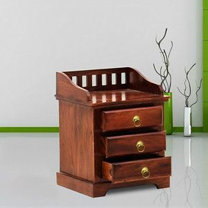 LOONART Solid Wood Bedside Table| Wooden End Table| Sheesham Wood Side Table|Sofa Table| Solid Wood Bedside Table