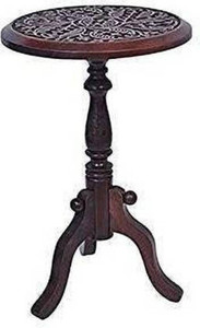 Decorhand Wooden Handcrafted Carved Solid Folding Table Solid Wood Side Table