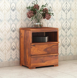SAVITRIDECOR Solid Sheesham Wood Bedside Table | End table Wooden Solid Wood Bedside Table