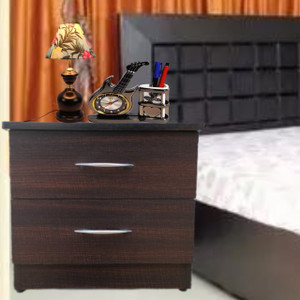 SONAM 2Drawer side table Engineered Wood Side Table