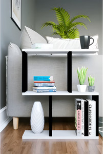 Artival Crafts Engineered Wood S Shape Bedside Table, NightStand Engineered Wood End Table