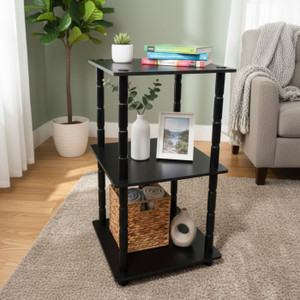 APGgroup 3 tier square wenge Engineered Wood Corner Table