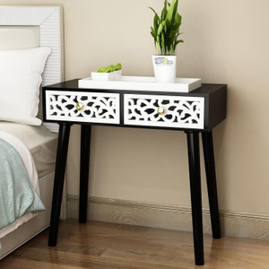 Device Bas with BROWN ART SHOPPEE End Table, Drawer for Bedroom,Side Table with Drawer for Bedroom,Living Room Engineered Wood Bedside Table