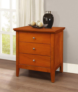 UNITEK FURNITURE 3 Drawers Bedside Table, Night Stand Table, Sofa Side Table, Solid Wood Bedside Table