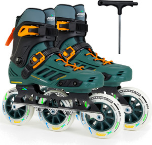 Jaspo Vitesse-110 Inline Shoe Skates 3 Wheels Inline 110mm इन-लाइन स्केट्स साइज: 5.5-7 UK