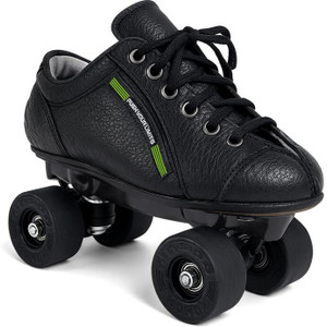 Jaspo Honda PRO 30 Quad Skates with Rubber Wheels Fixed Body Roller (Black) Shoe Skates - Size 5 UK