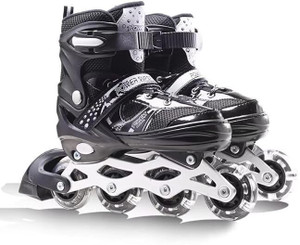 Viha fashion Running Shoes For kids Skatings इन-लाइन स्केट्स साइज: Size Adjustable All Pure PU Wheels It Has Aluminum-Alloy Which is Strong Wheels UK