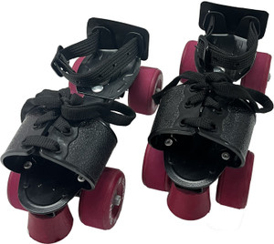 BIONFIT Skating shoes for Boys & Girls, Skates with Toe Safety Brake, Age 6-14 Years Quad Roller Skates - Size 33.5 - 42.5 Euro