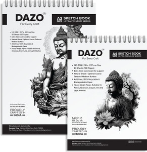 dazo Sketch Book A3 and A4 Combo, 100 Sheets, 140GSM - Image 6