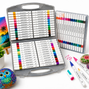 VS CLICKBAZAAR 48 Colors Acrylic Paint Marker Pens - Image 6