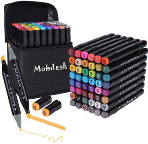 MOBDESK alcohol markers 48 shades,acrylic marker pens,sketch pen set,markers for drawing drawing pen,art supplies for artist,colour markers, Nib Sketch Pens