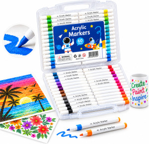 VS CLICKBAZAAR 60 Colors Acrylic Paint Marker Pens - Image 6