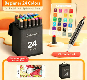 Style Mania Double tip 24 pieces sketch pen Touch 24-color markers, double- ended art drawing tools for children Nib Sketch Pens