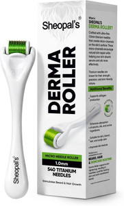 Sheopals Derma Roller 1.0mm Titanium Needle for Face, Beard & Hair Growth, Skin Repair, Serum Absorption – Men & Women