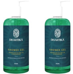Dhartika Australian Tea Tree Oil Shower Gel Pack of 2 -pH-Balanced Formula