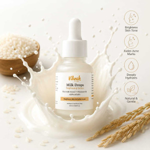 Hegza Vilvah Milk Drops Face Serum 30 ml | Brightening & Hydrating Formula | For Glowing Skin