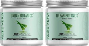 UrbanBotanics UrbanBotanics® Pure Aloe Vera Skin/Hair Gel With Vitamin E & Natural Emollients (Paraben Free), 200g (Pack of 2)