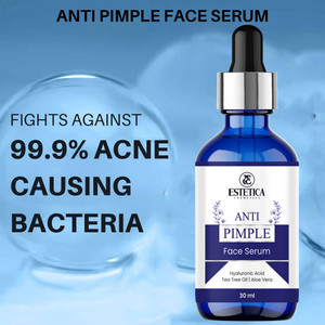 Estetica Anti-Pimple Face Serum - Hyaluronic Acid, Tea Tree Oil & Aloe Vera