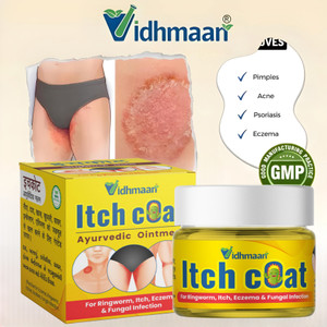 Vidhmaan Ayurvedic Itchcoat Malam for Itching, Rashes, Eczema, Acne, Ringworm, Boils, Allergy, Burn Marks, Crack Heel, Foot care, Fungal Infection, pigmentation, dryness & All types of skin infection with Aloe Vera Turmeric Saffron Sandalwood All Skin Types Men & Women