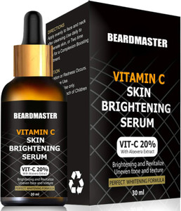 BEARDMASTER Vitamin C Serum for face Whitening, Pigmentation, Glowing, Oily Skin, Acne Scars, Brightening, Fairness, Anti-Aging Skin Repair with Hyaluronic Acid