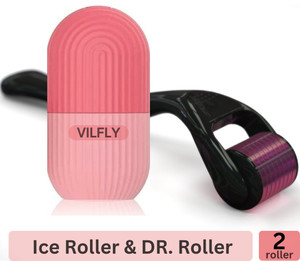 VILFLY Premium Darma Roller 0.5mm & Ice Roller skin care Combo