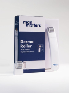 Man Matters 2-In-1 Derma Roller 0.5mm | Replaceable Head | Provides Hair & Beard Growth