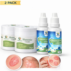 Shreenix Antifungal Cream + Free Liquid 10ml | Ringworm, Fungal Infection & Dad