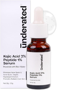 अंडरेटेड Kojic Acid 2% + Peptide 1% Serum | Brightening & Spot Correction | With Rice Water | Treats Hyperpigmentation & Acne Scars | For All Skin Types