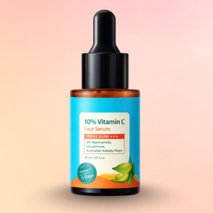 Hegza Advanced Vitamin C Serum for Face with 5% Niacinamide, Glutathione for Dark Spots & Radiant Skin