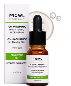 PROWL By Tiger Shroff 10% Vitamin C Serum | Reduces Dark Spot | Glowing Men Skin | Face Care Brightening Serums for All Dry Oily Skin