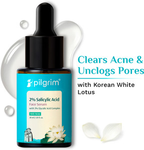 पिलग्रिम Salicylic Acid 1% + Glycolic Acid 3% Anti Acne Serum | Resurfaces & Retexturizes Skin| Reduces Excess Oil | Dermatologically Tested | All Skin Type | For Men & Women | Vegan