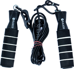 RASCO ADJUSTABLE SKIPPING ROPE FOAM HANDLE BALCK स्किपिंग रोप
