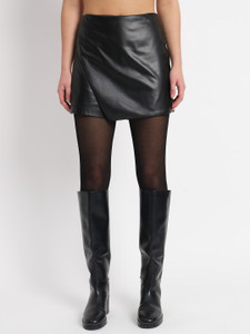 Zastraa Solid Women Skorts Black Skirt