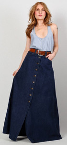 Achyutaya Fashion Solid Women A-line Blue Skirt