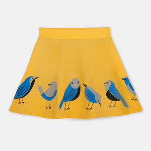 YouGotPlanB Printed Girls A-line Yellow Skirt
