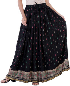 DaisySkirt Printed Women Flared Multicolor Skirt