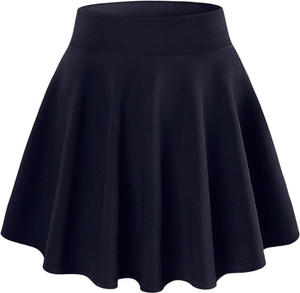 ALYNE Solid Women Regular Blue Skirt