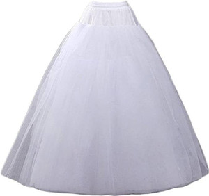 ZOYA CREATION Solid Women A-line White Skirt