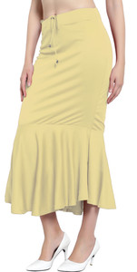 sanket synthetics Solid Women Pencil Beige Skirt
