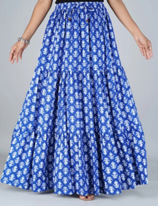 VILONI Printed Women Regular Light Blue Skirt