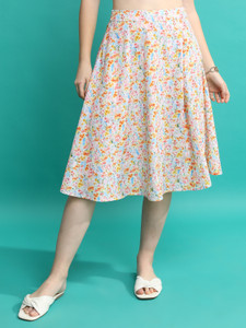 Tokyo Talkies Printed Women A-line Multicolor Skirt