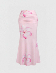 jo jo creation Printed Women Pencil Pink Skirt